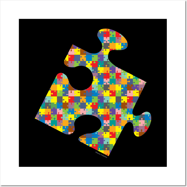 Jigsaw Patterned Jigsaw Piece Wall Art by Barthol Graphics